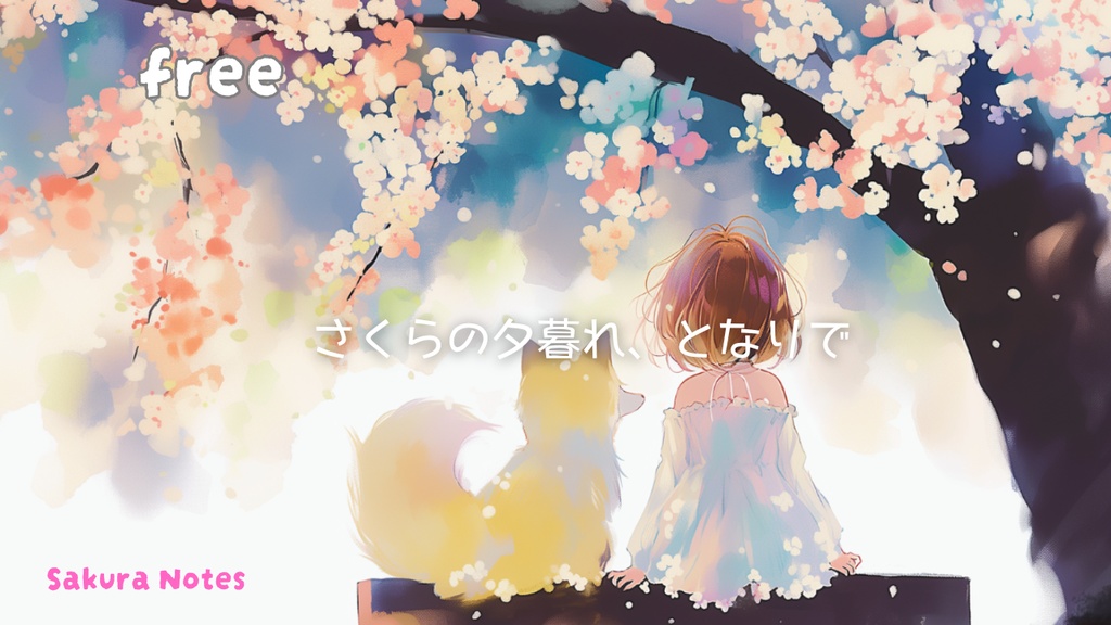 【作業用BGM / フリー】relaxing lo-fi fantasy [ さくらの夕暮れ、となりで ] 
