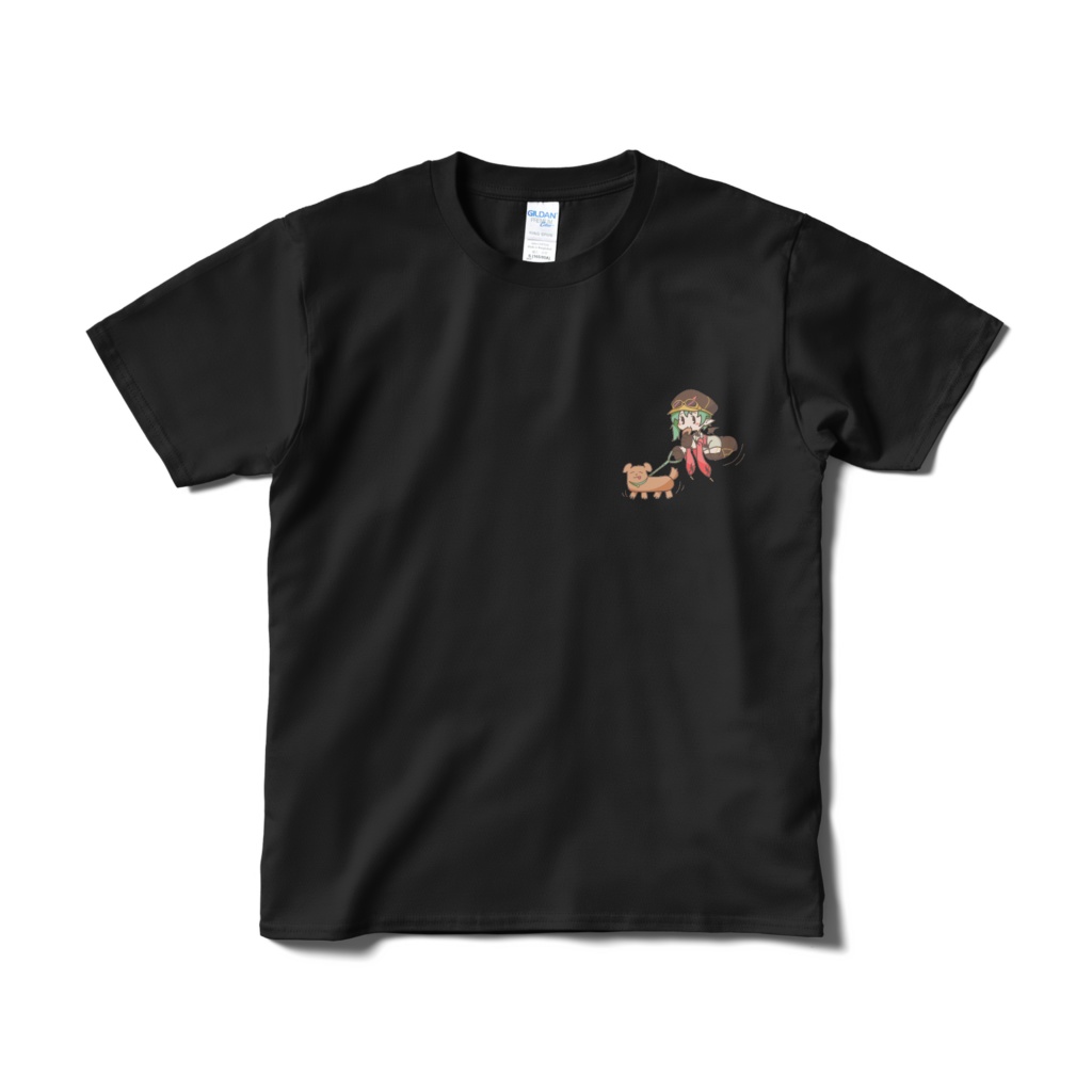 【Vtuber】千堂じゅん控え目お散歩Tシャツ(黒)