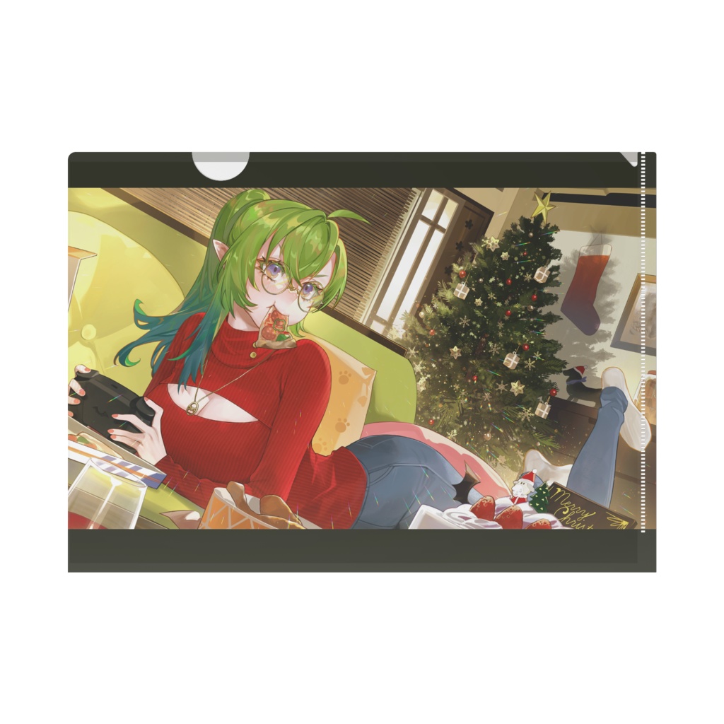 【クリアファイル】クリスマスver,千堂じゅん【Vtuber】