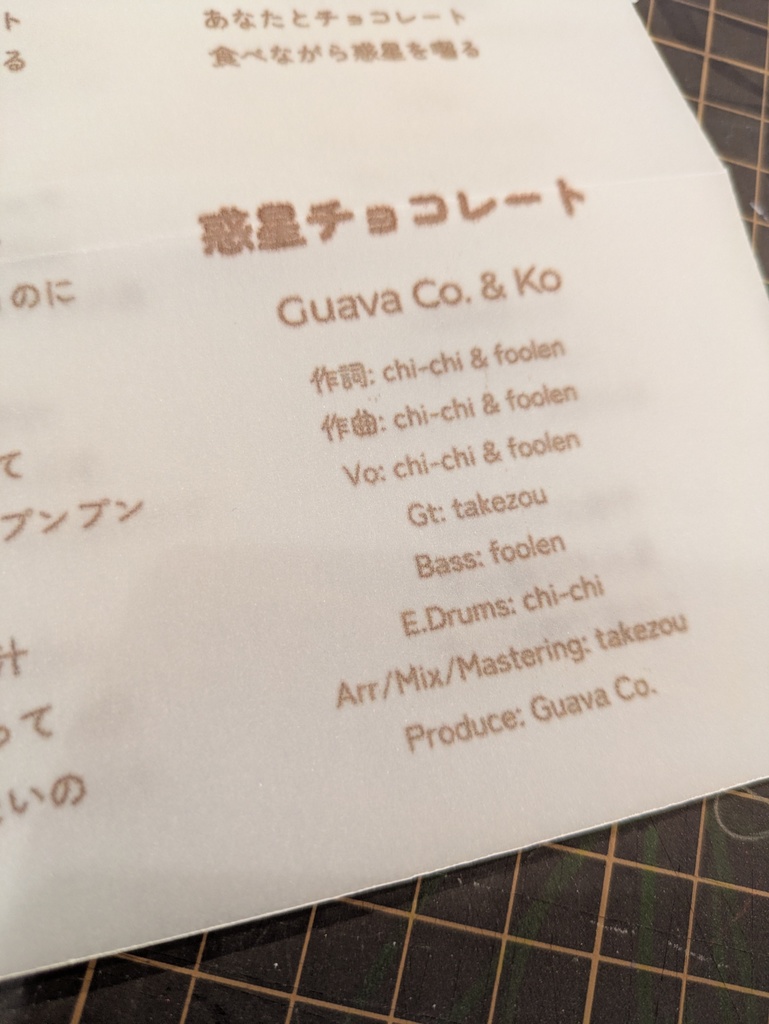 惑星チョコレート / Guava Co. & Ko (CD版)