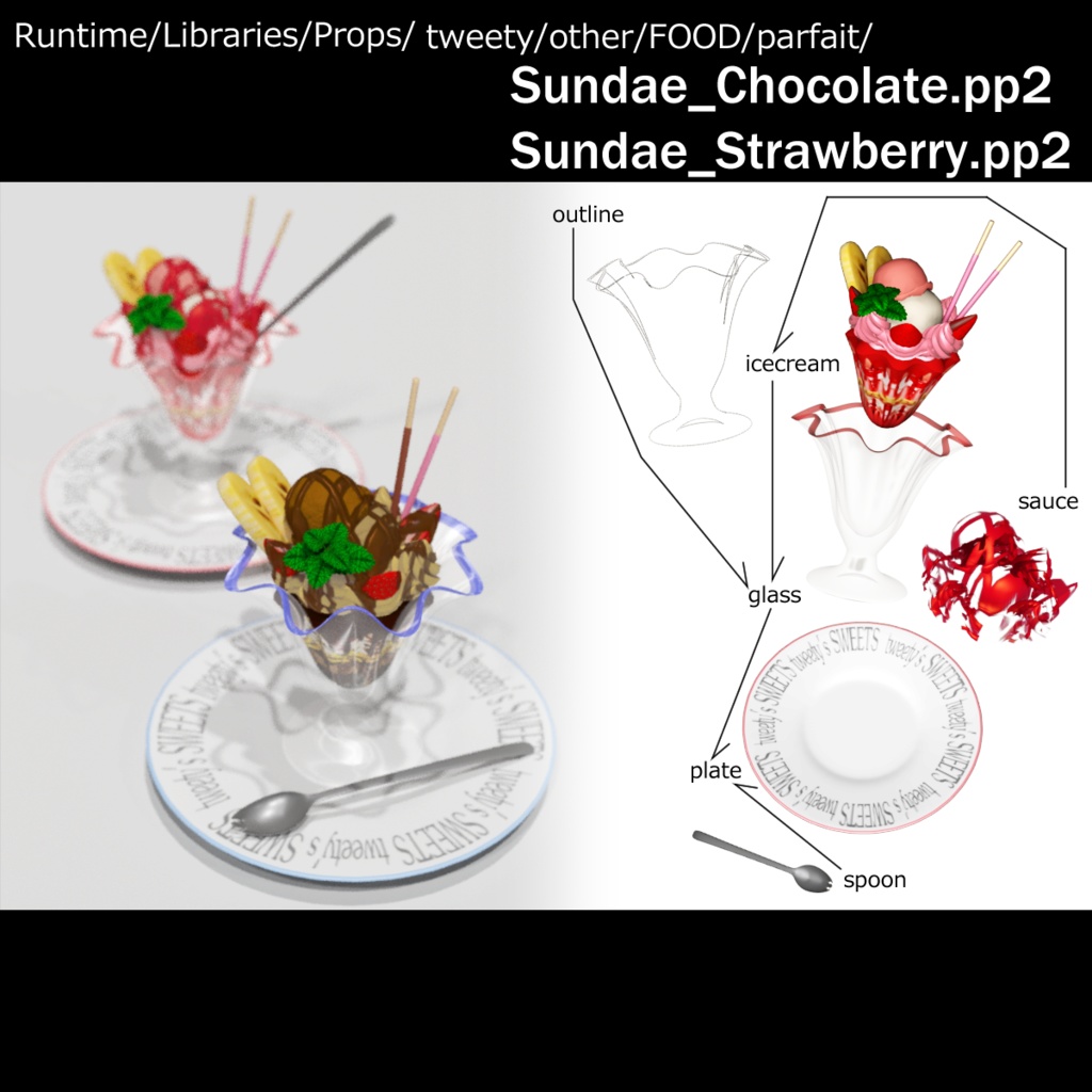POSER用【Parfait&Sundae】