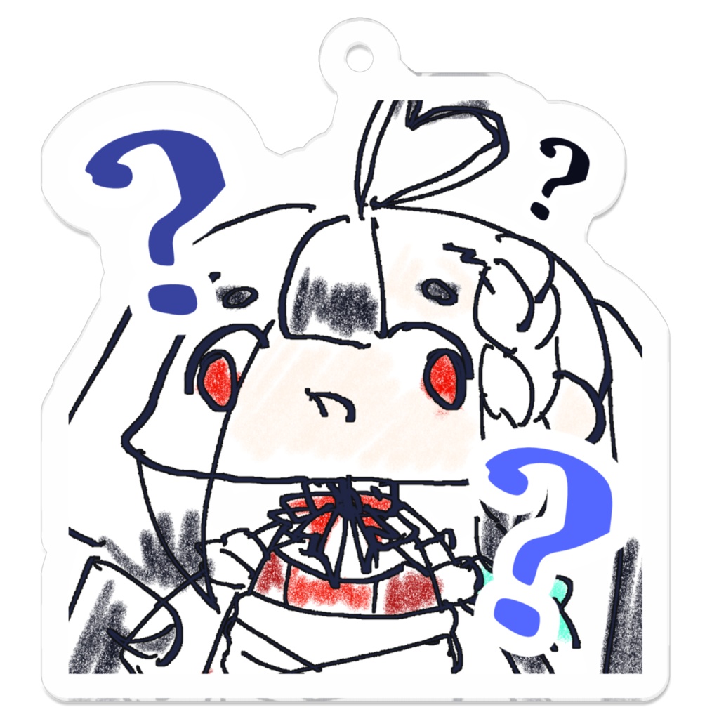 スタンプそのままアクキーにしました。『???(はてな)』