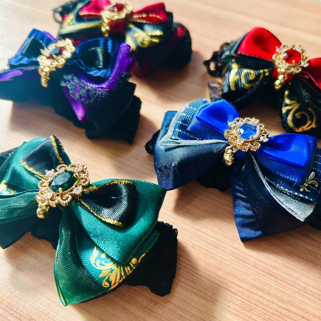 つけ襟(ベース:黒レース)