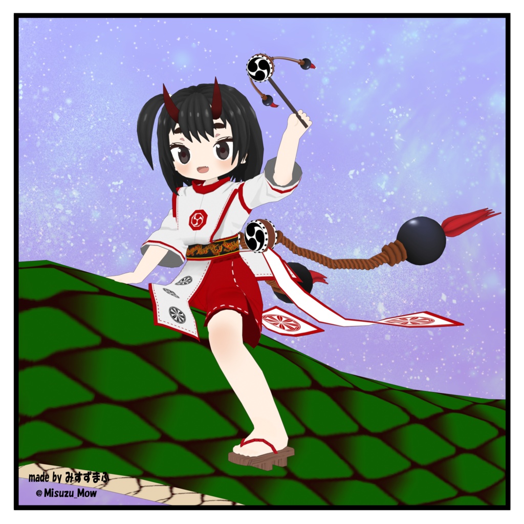 【無料アバター】オリジナル3Dモデル「安曇すず」【VRC】