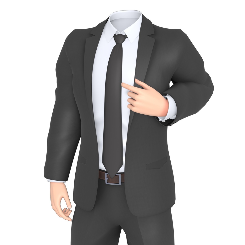 【3Dモデル】スーツ素体（男性）【無料】