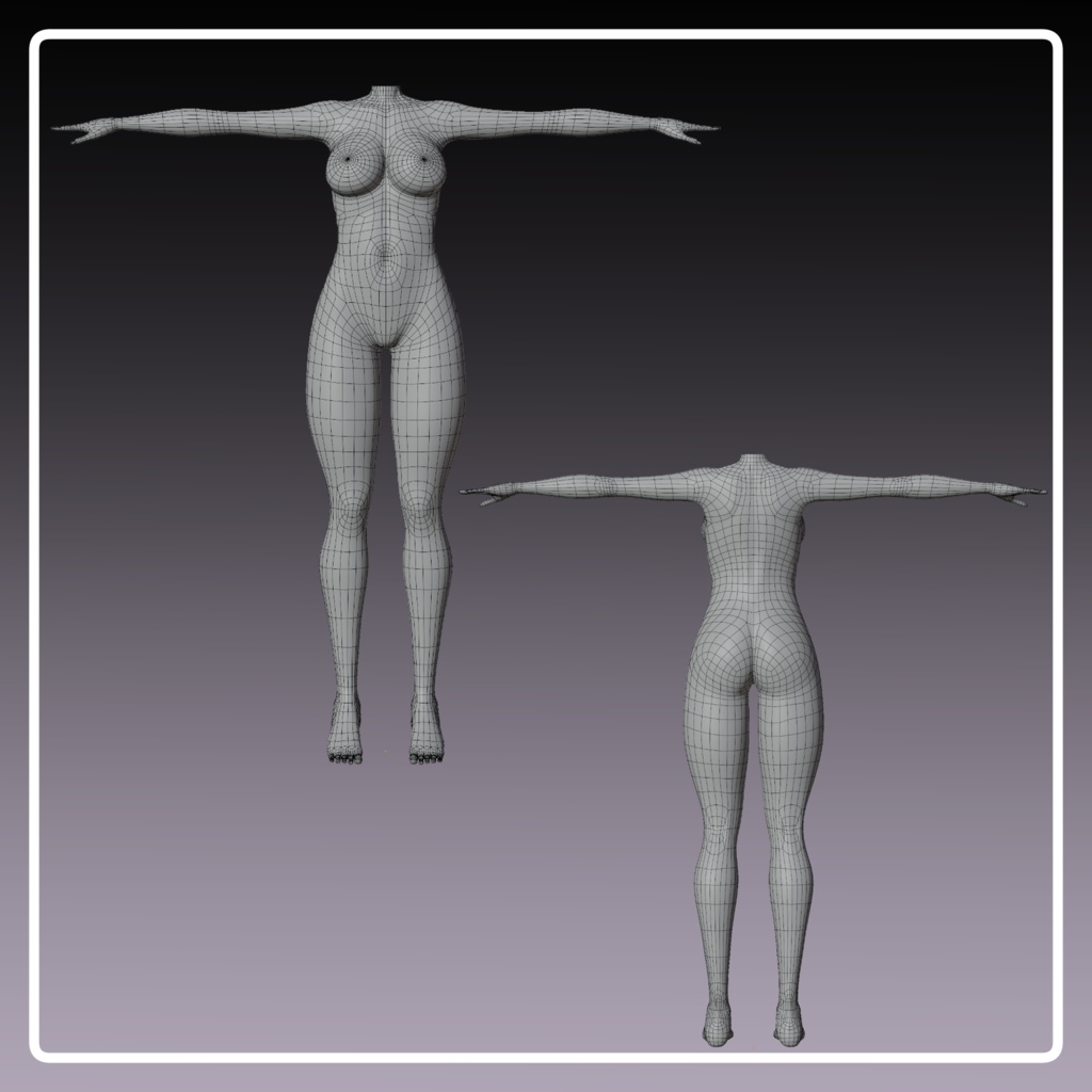 みすずまふ式 女性型3D素体【VRChat向け汎用素体】