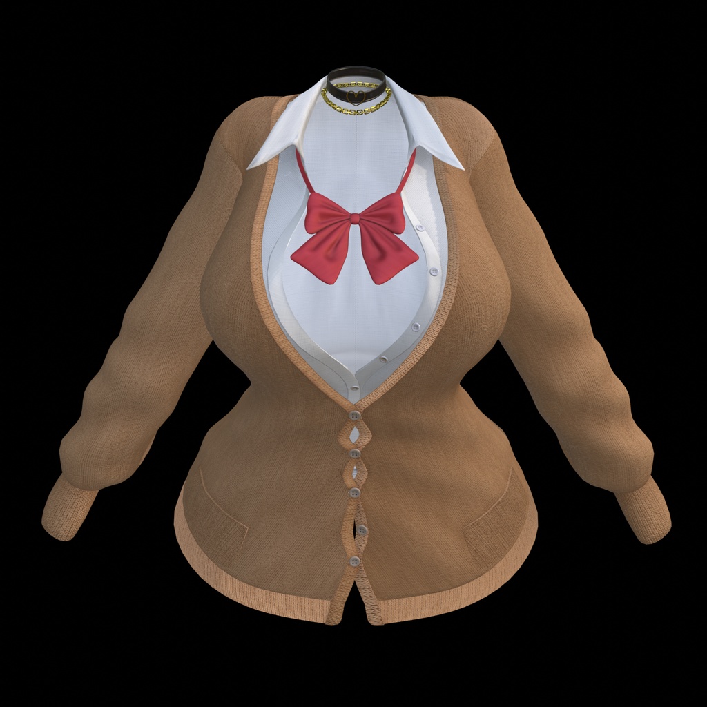 【ミルティナ・イチゴ対応】ギャル風 制服 -Gals School Uniform for Milltina-