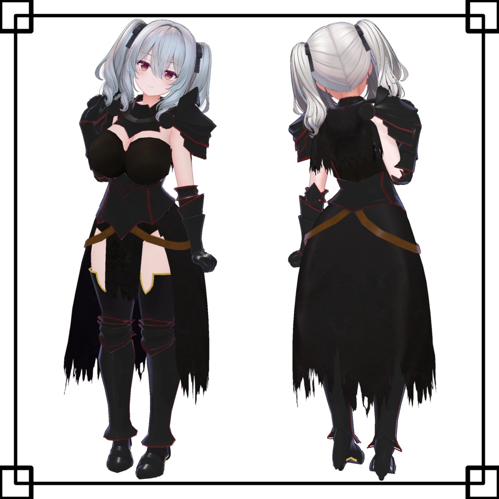【ミルティナ対応】3D衣装モデル「黒騎士」