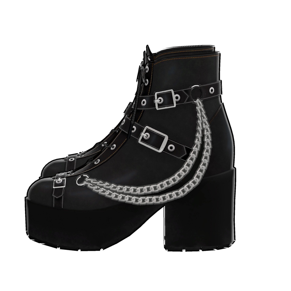 【ミルティナ対応】ゴスロリ風ブーツ