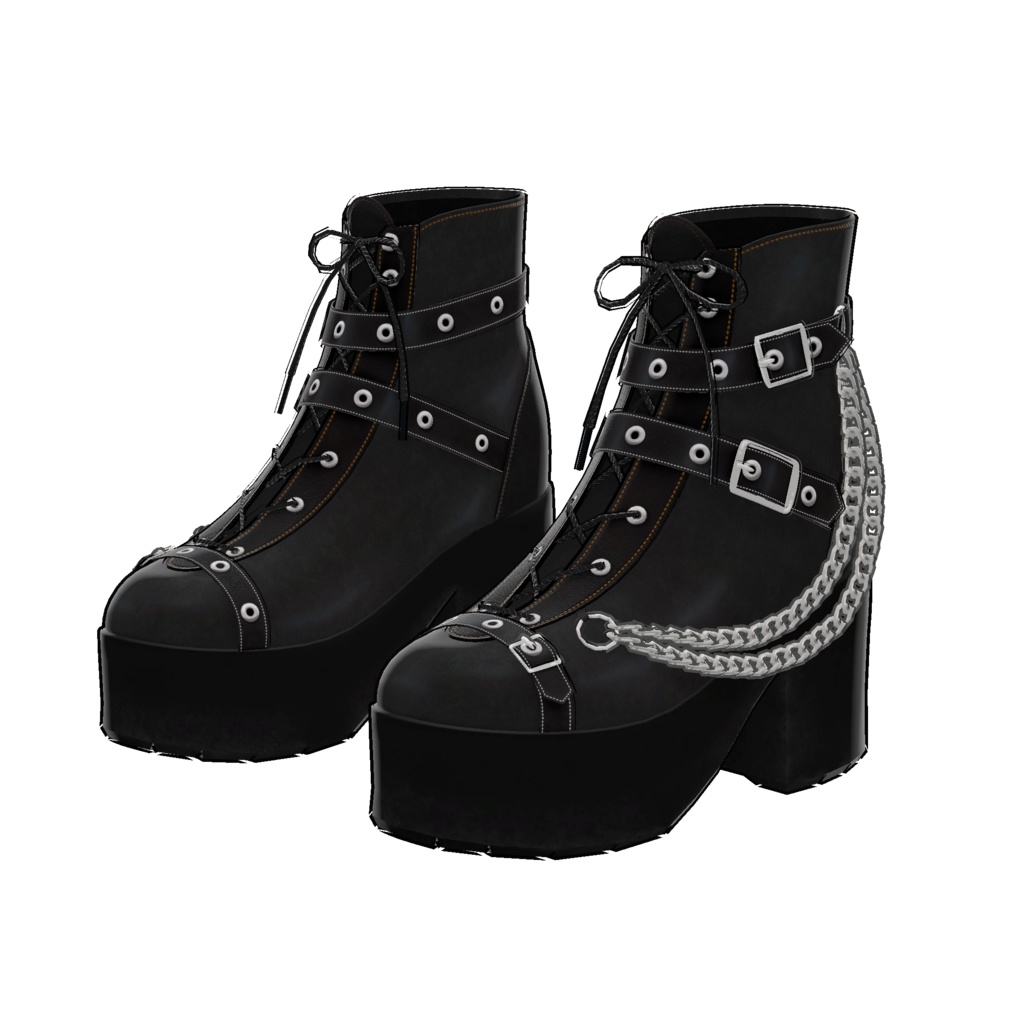 【ミルティナ対応】ゴスロリ風ブーツ