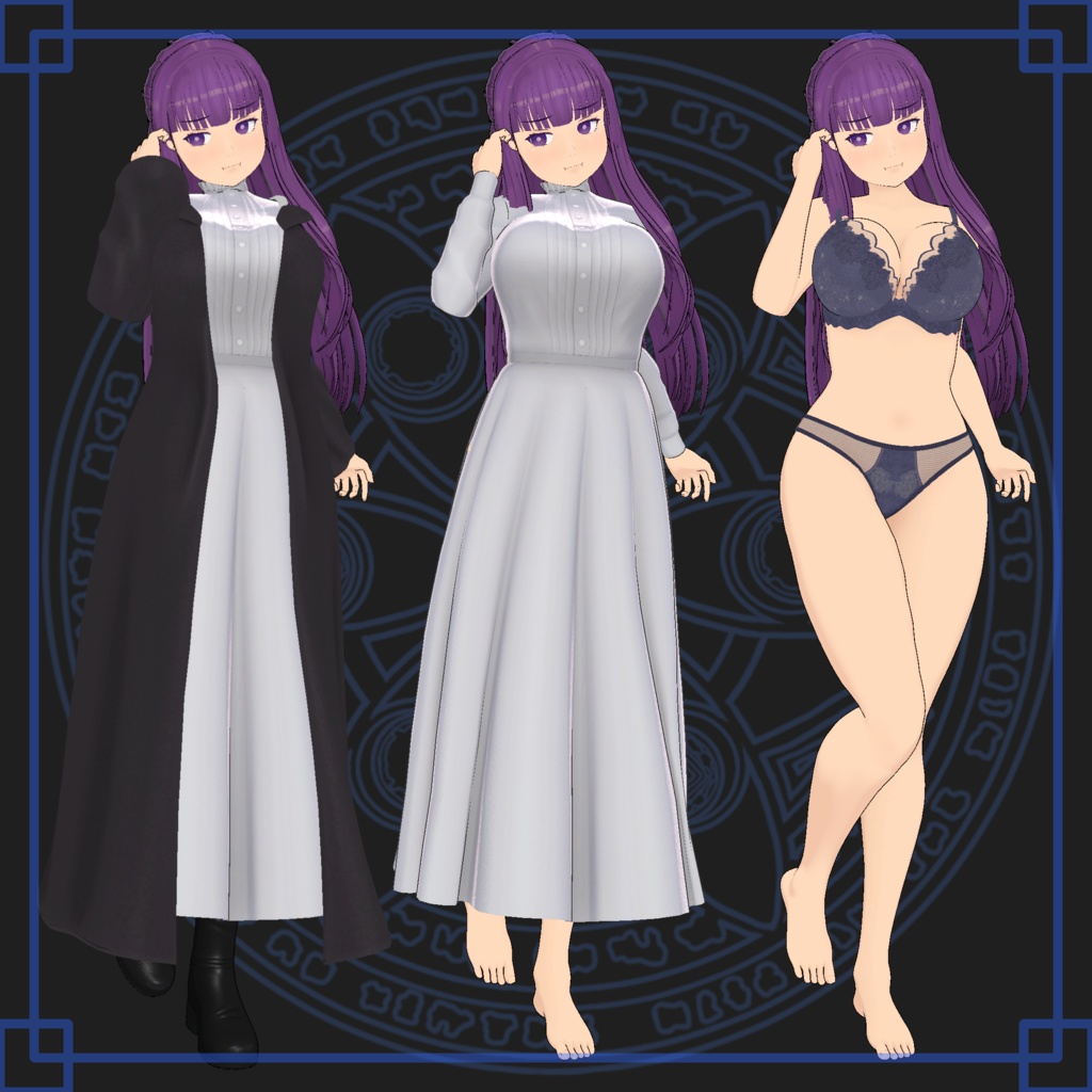 【葬送のフリーレン】フェルン(VRChat向け3Dモデル) -『Fern』 3DCG Model for VRChat-