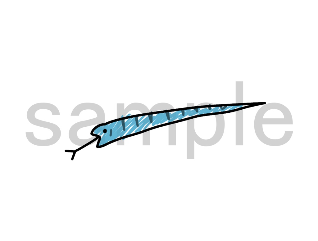下手な蛇の絵のステッカー