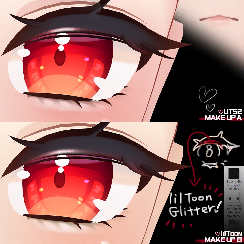 【舞夜(Maya)用】2wayメイクテクスチャ