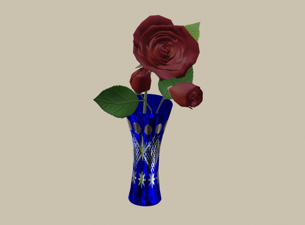 薔薇と江戸切子
