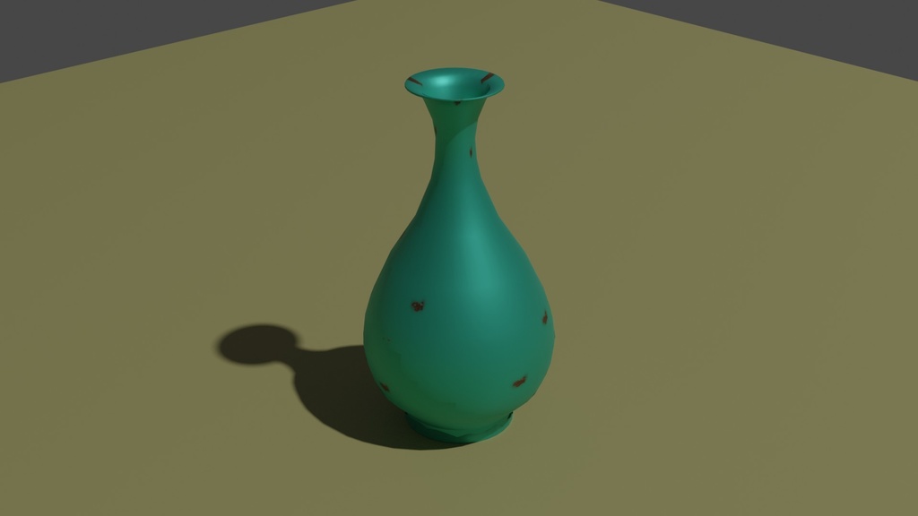 青磁の花瓶（FBXファイル）