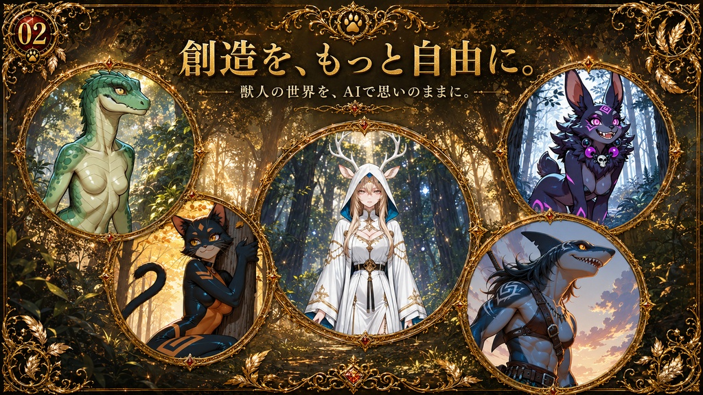 PromptBuilder v5.0 追加パック|ファンタジー追加パック【1】獣人コレクション