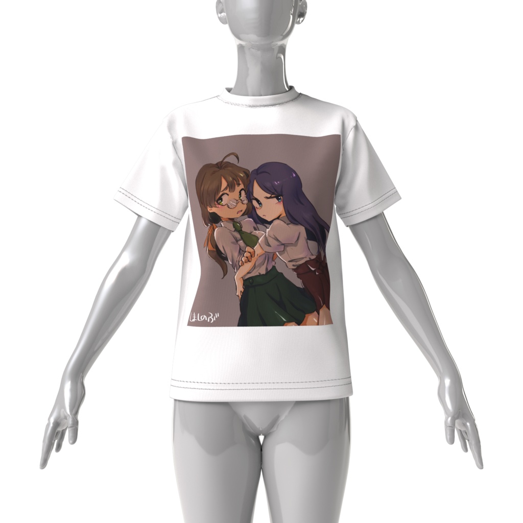 ちーちゃんと私 ビッグシルエットTシャツ