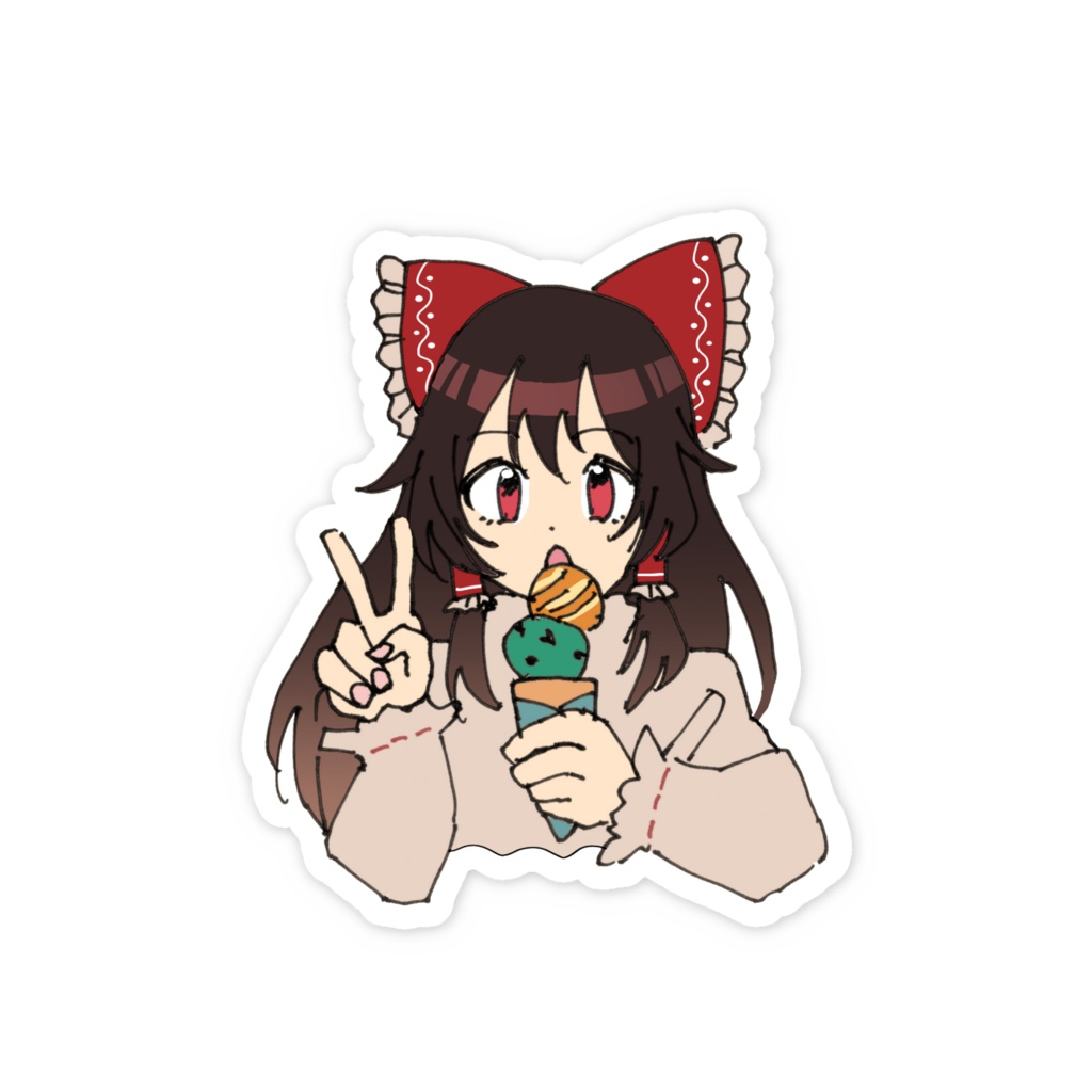 霊夢 スマホステッカー