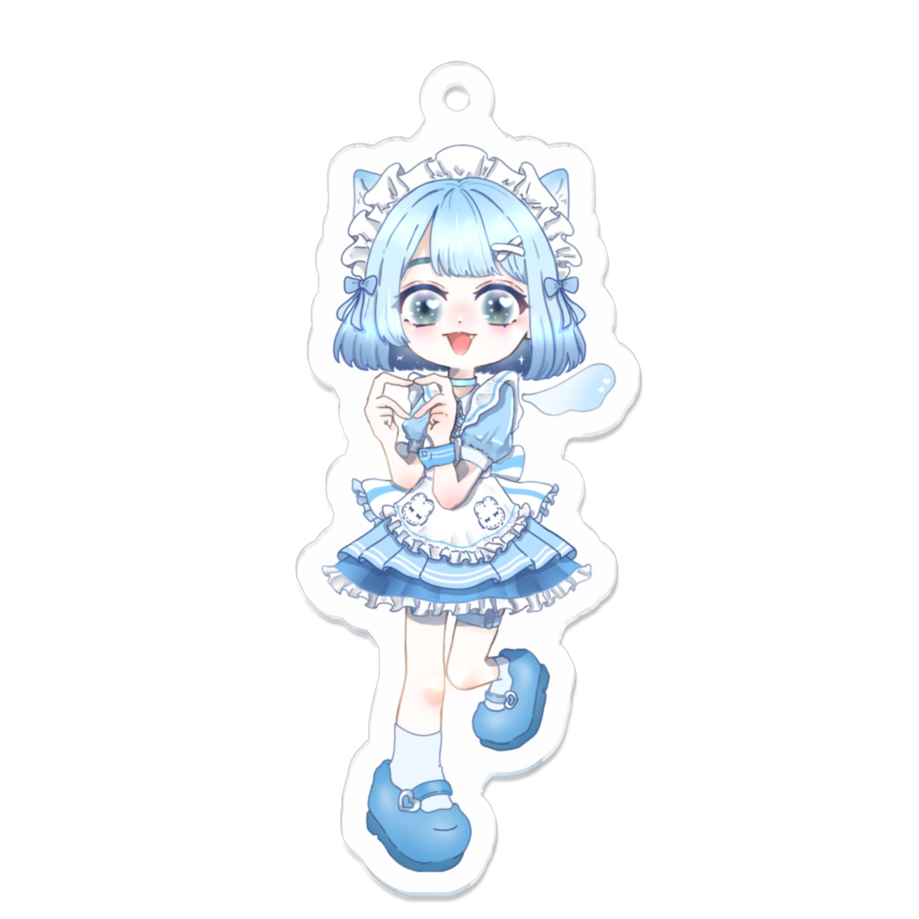 天癒しゅが  アクリルキーホルダー【きゅあきゅあメイド服ver】