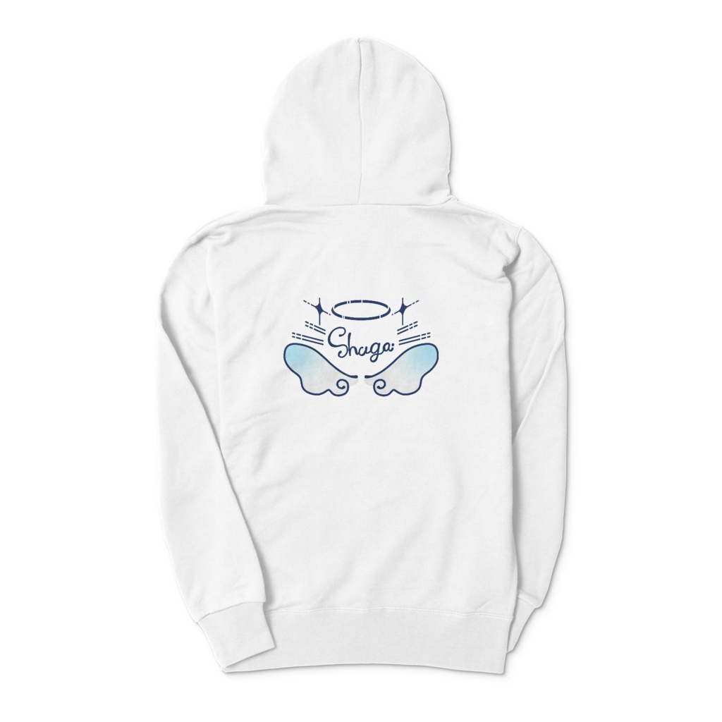 天癒しゅが パーカーWH 【背中に天使の羽授かっちゃったver】