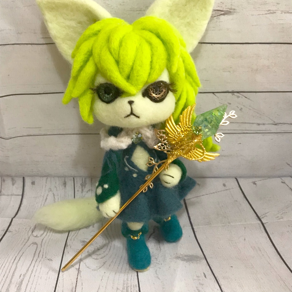 異世界の番人 獣人 色のある世界の緑の魔法少女 フェネック