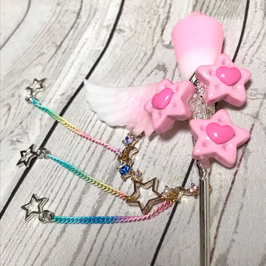 ドール用 魔法の杖 マジックワンド 軽量版 いちごみるくの杖