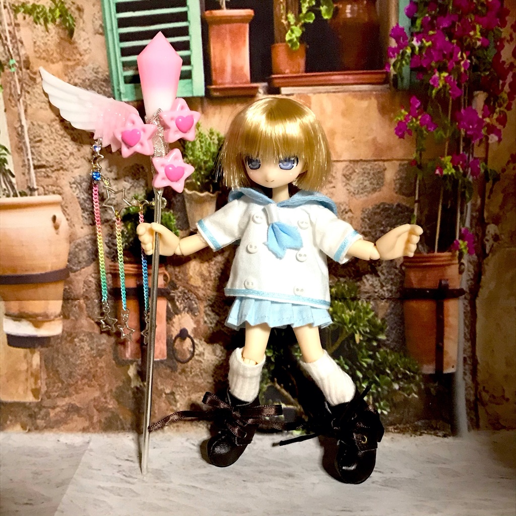 ドール用 魔法の杖 マジックワンド 軽量版 いちごみるくの杖