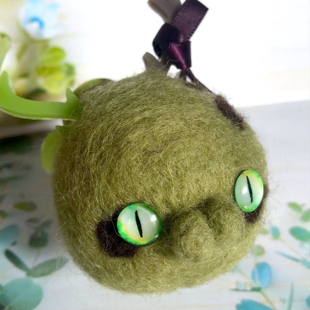 羊毛フェルト 幻獣 マカロンぷちベビードラゴン 抹茶くん もこもこひつじのおもちゃ箱 Booth