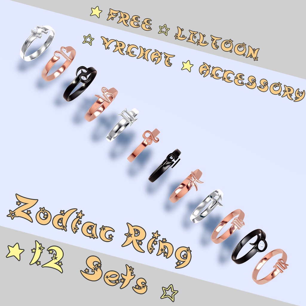 【Free_無料】 Zodiac Ring_SET