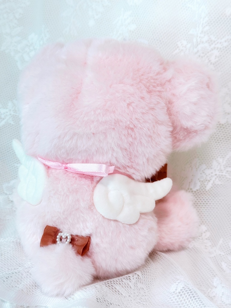 16cm❤️おすわり着ぐるみ🧸Angelic Pink Bear