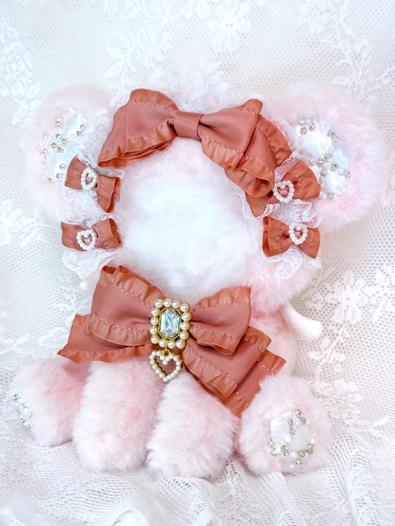 16cm❤️おすわり着ぐるみ🧸Angelic Pink Bear