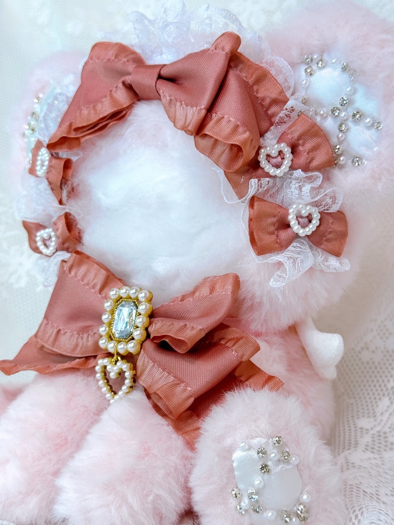 16cm❤️おすわり着ぐるみ🧸Angelic Pink Bear
