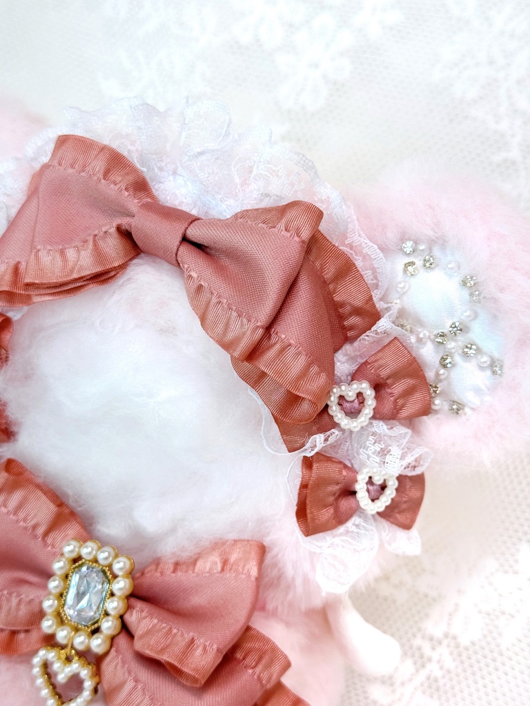 16cm❤️おすわり着ぐるみ🧸Angelic Pink Bear