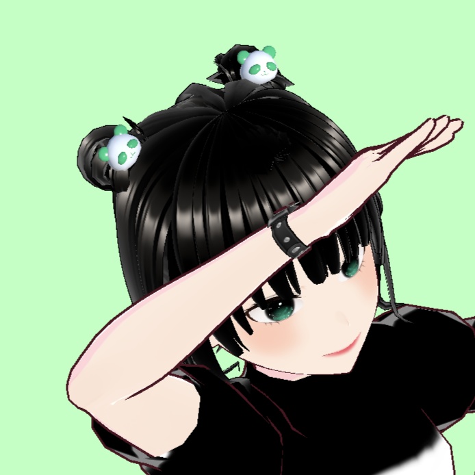 【ヘアアクセ】パンダさんの髪飾り【3色セット】