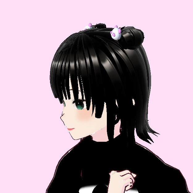 【ヘアアクセ】パンダさんの髪飾り【3色セット】