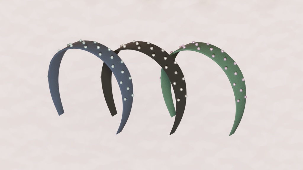 【ヘアアクセ】パールカチューシャ【3色カスタムセット】