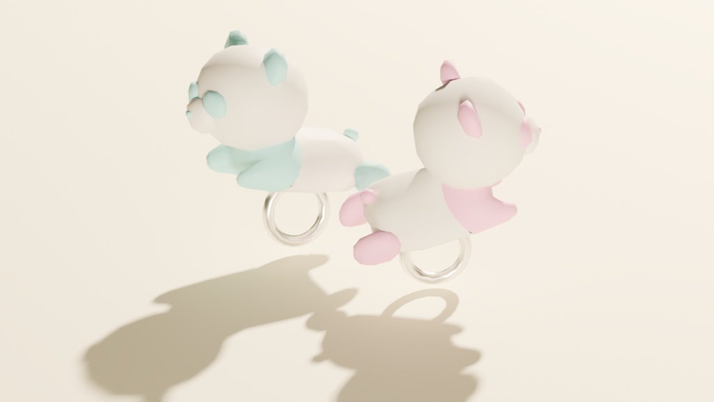 【リング】パンダさんぬいぐるみの指輪【3色セット】