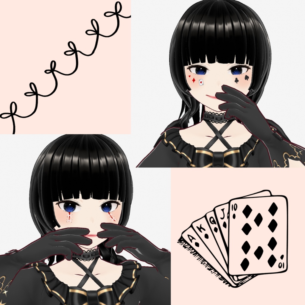 【VRoid】ハロウィンフェイスペイント【6種類】