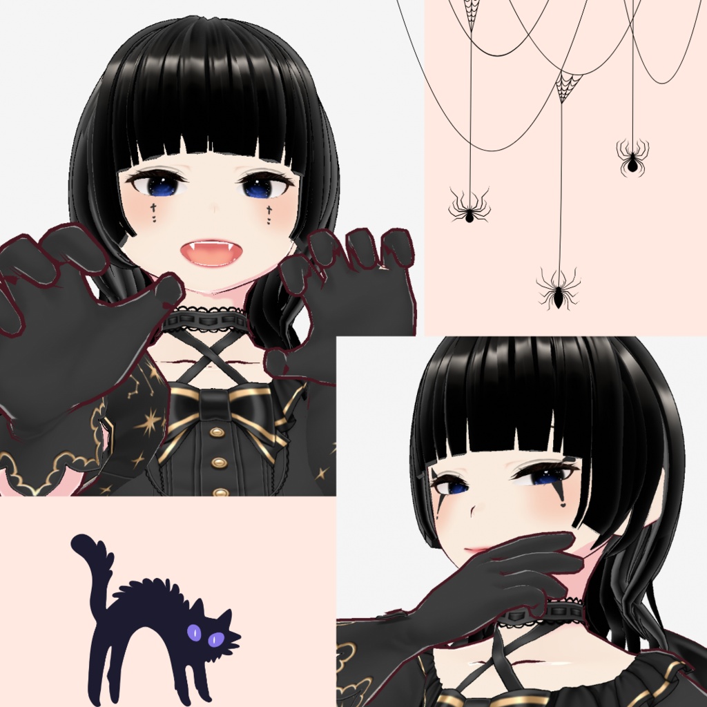 【VRoid】ハロウィンフェイスペイント【6種類】
