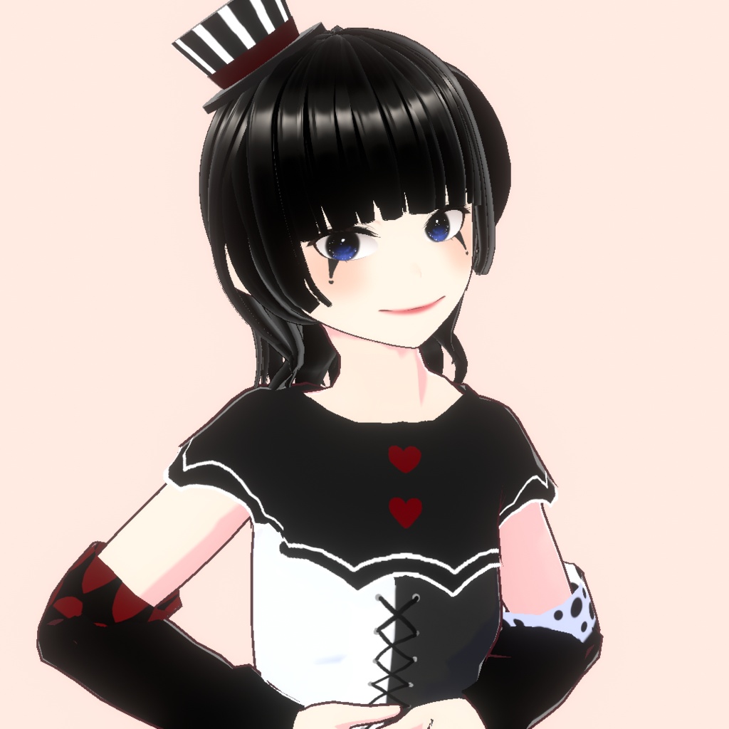【ハロウィン】モノトーンピエロコーデ🤡【VRoid用衣装】