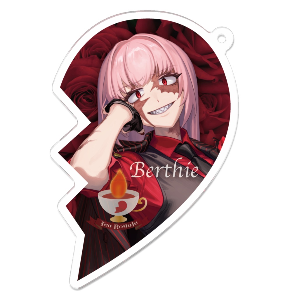 【アクリルキーホルダー】Half a Heart - Red Rose