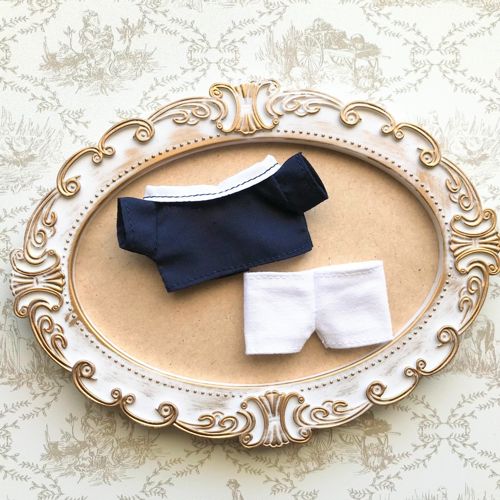 【ぬい服】マリンルックコーデ