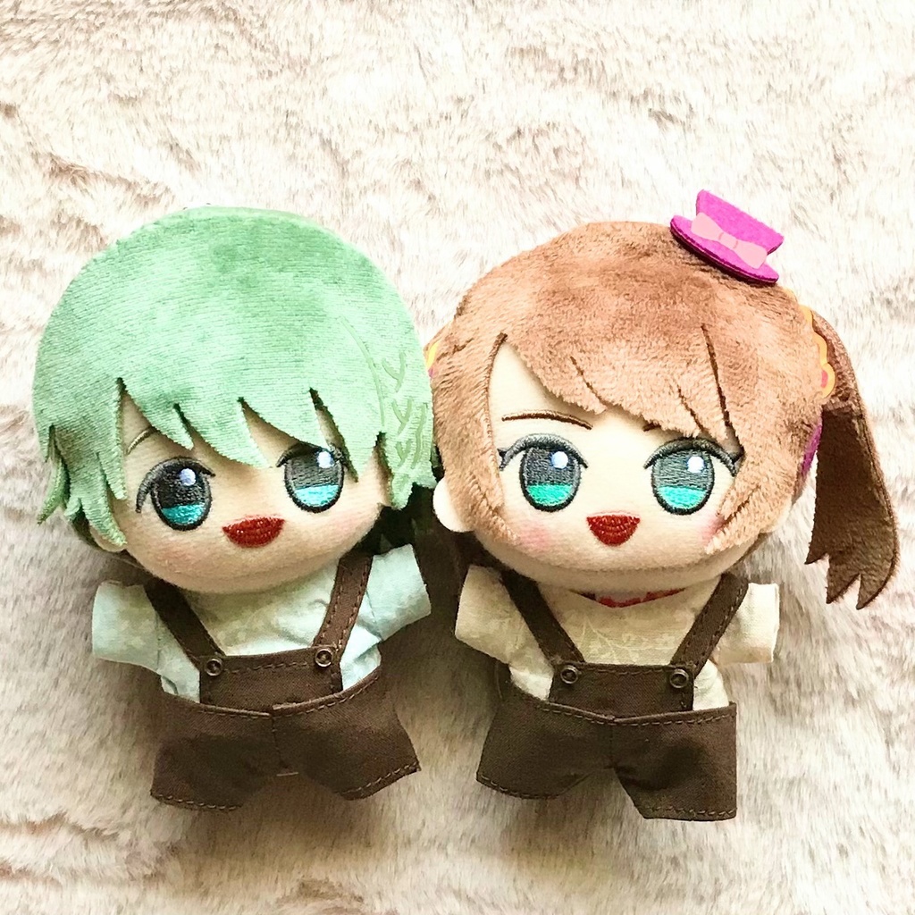 【ぬい服】サロペット&小花柄シャツ