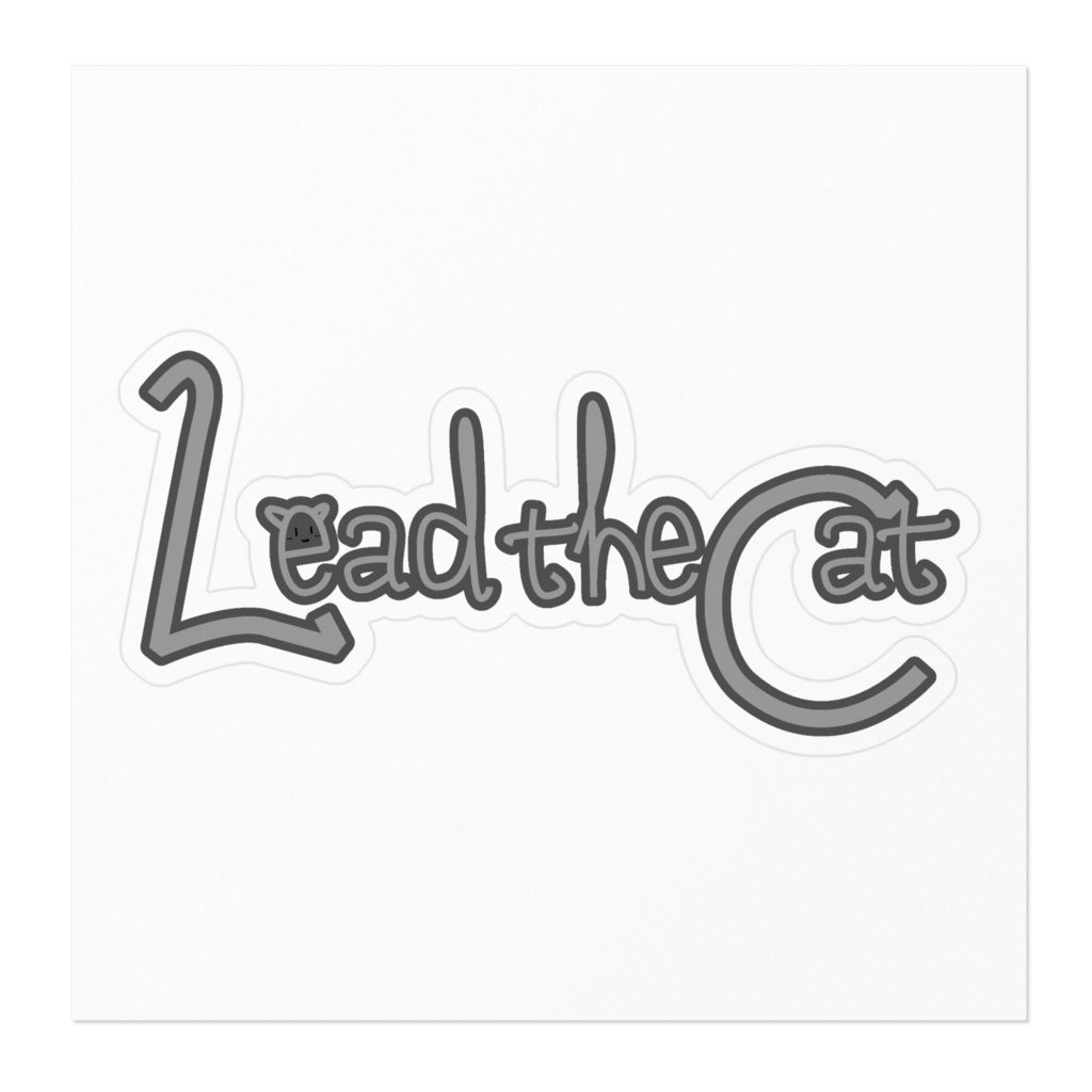 猫のLead名前ステッカー