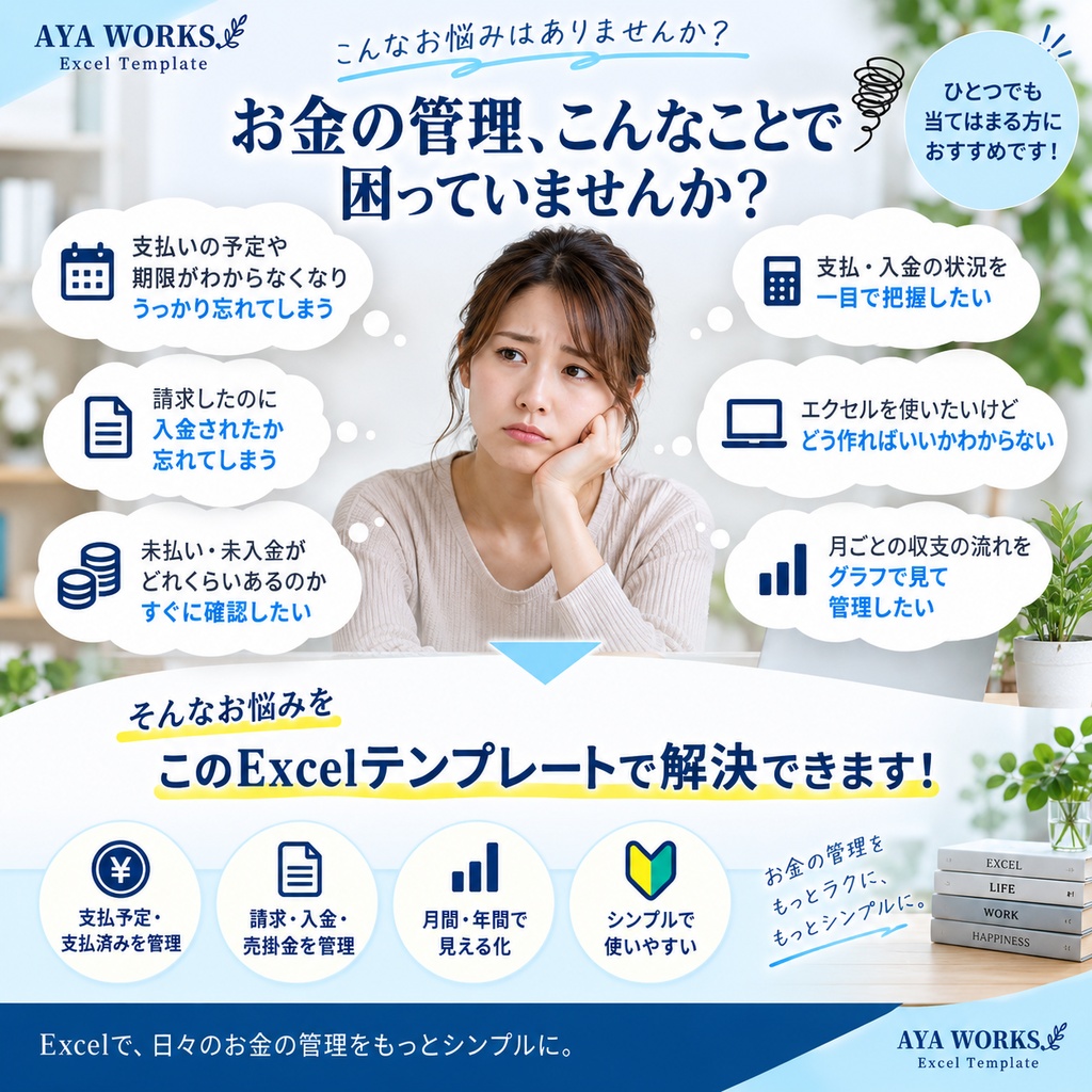 小さな会社の支払・入金管理Excel|請求・売掛金・支払予定をまとめて管理