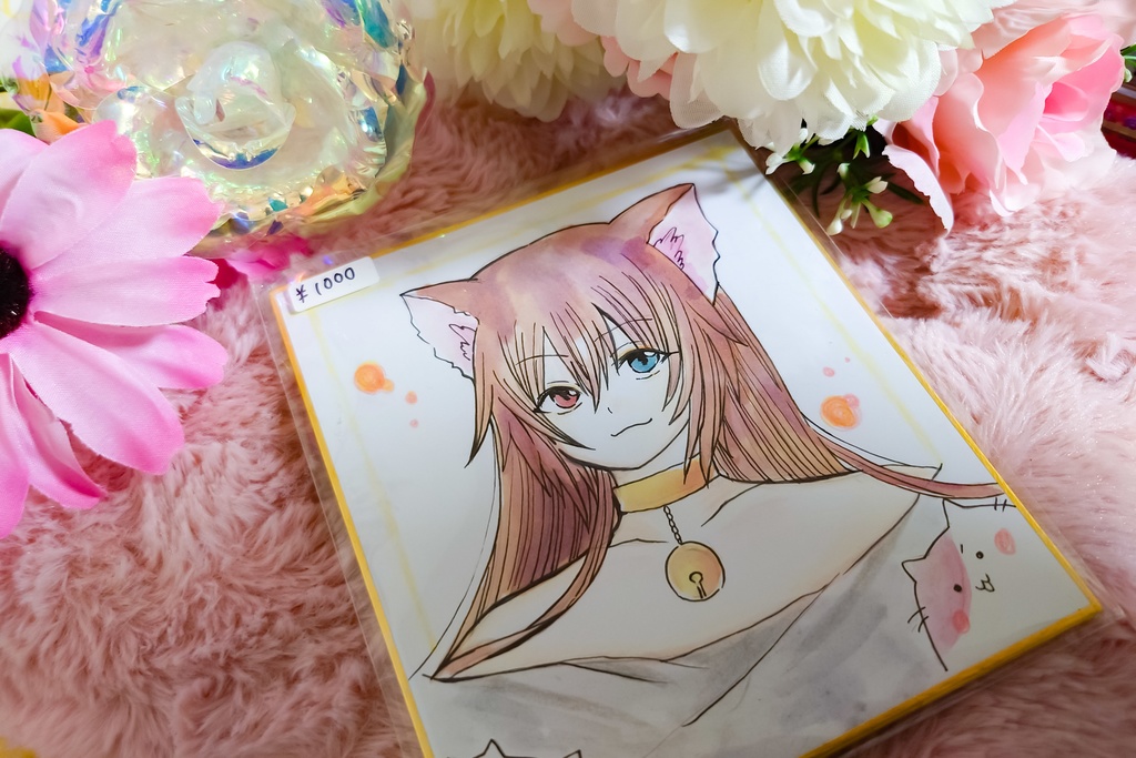 ミニ色紙(猫)