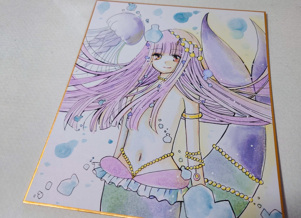 色紙(人魚姫、海月)