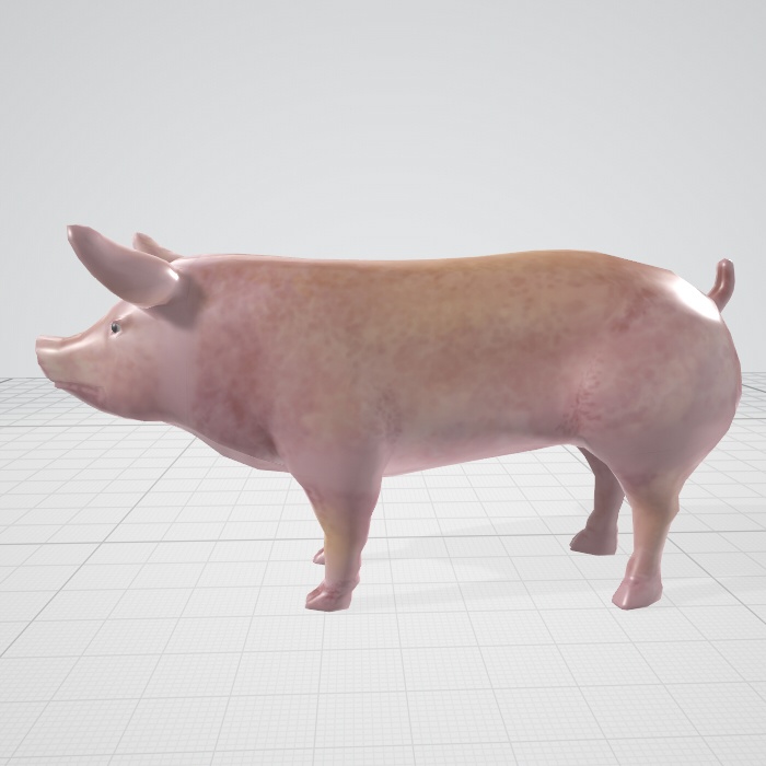 3dモデル　ブタ　ペット　家畜　blender