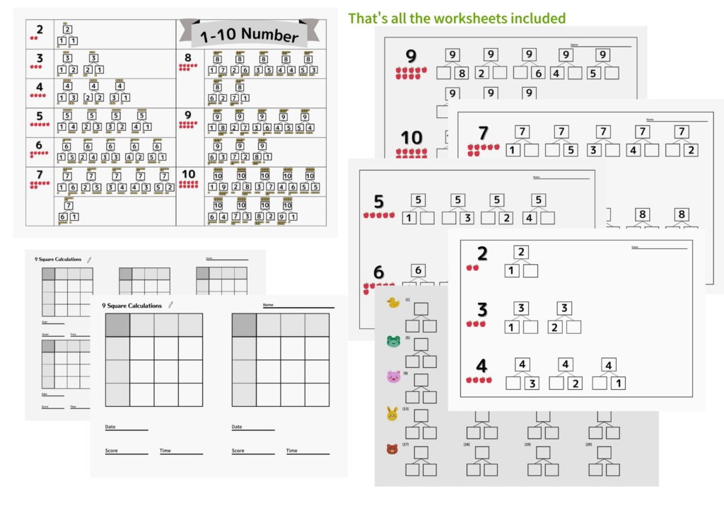 ＜FreeDL＞First step in numbers for kids  ★  ＜無料＞算数はじめの一歩