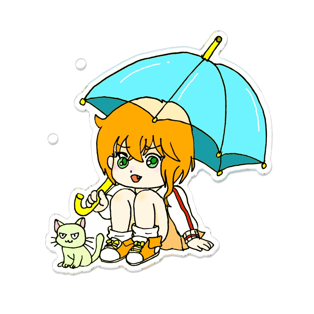 猫谷花火アクリルバッジ